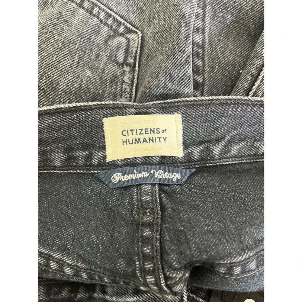 CITIZENS OF HUMANITY Ambrosio Long Denim Shorts in Black 1928-1134
